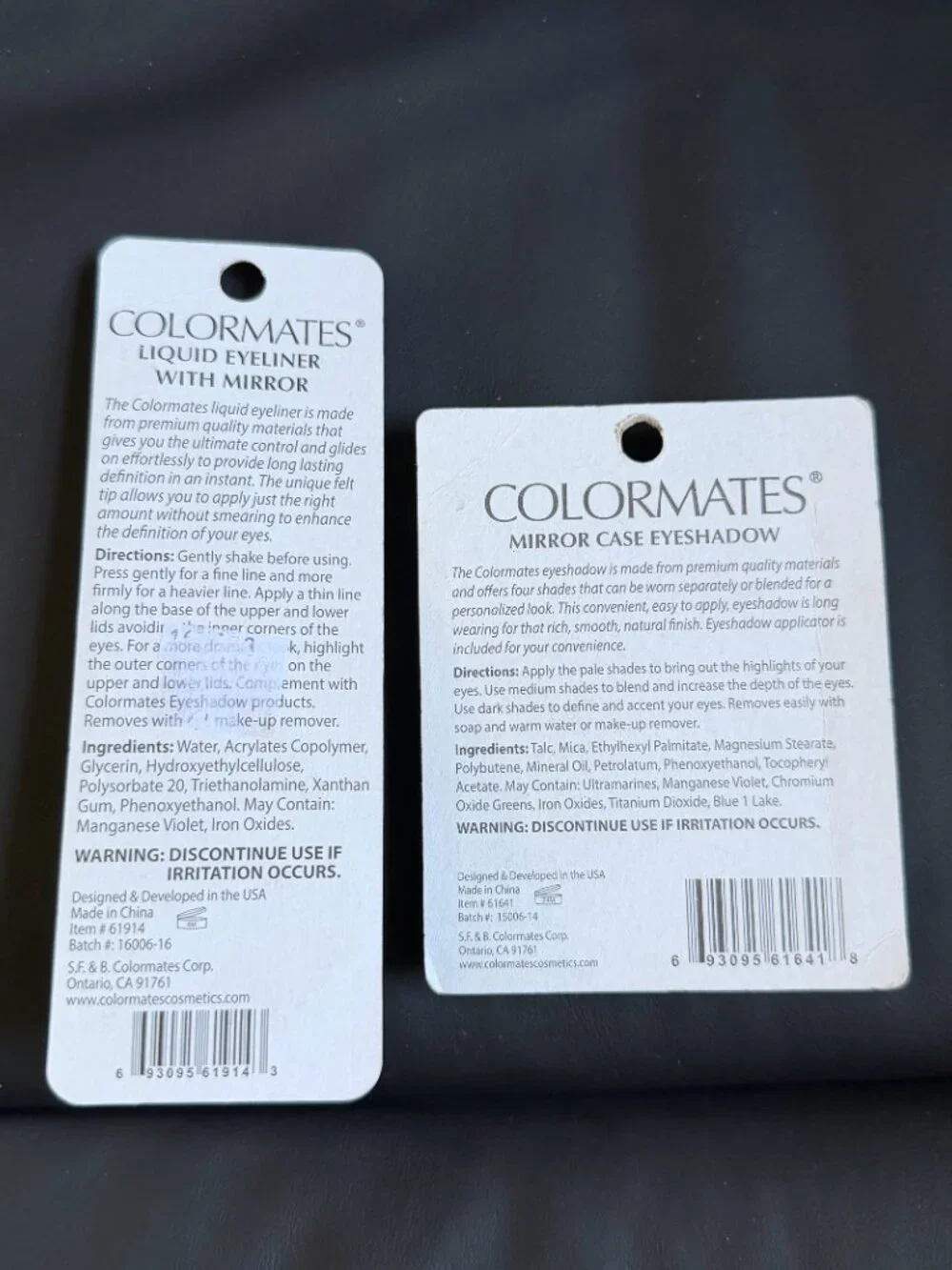 Colormates 61914 Plum Liquid Eyeline & 61641 Ice Princess Eyeshadow w/ Mirror